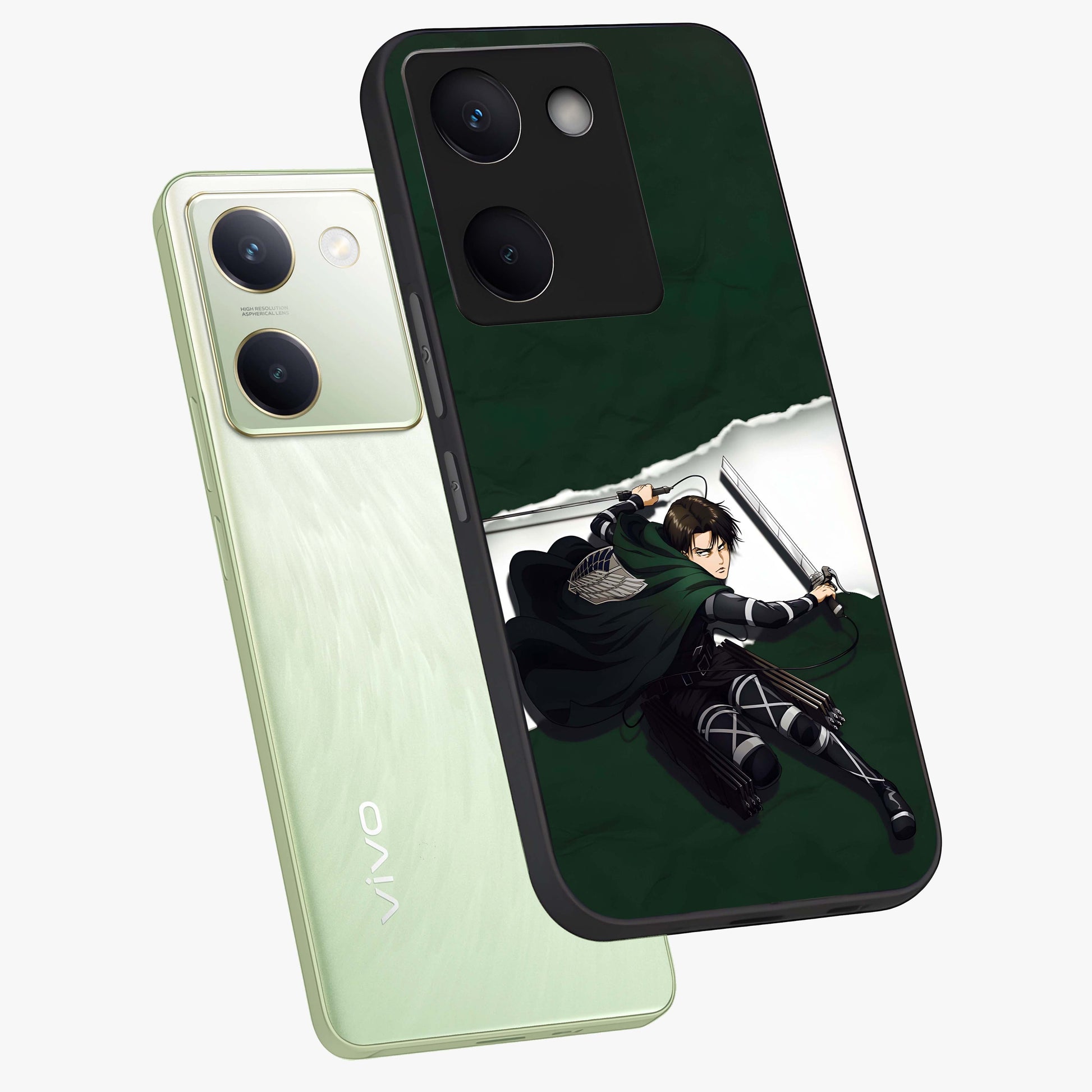 Emerald War Vanguard Glass Case displayed in angled mockup highlighting intense battle inspired design with emerald tone aesthetic.
