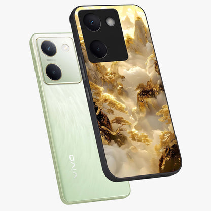 Gates Of Illumination Glass Case displayed in angled mockup highlighting radiant portal inspired design with fantasy aesthetic.