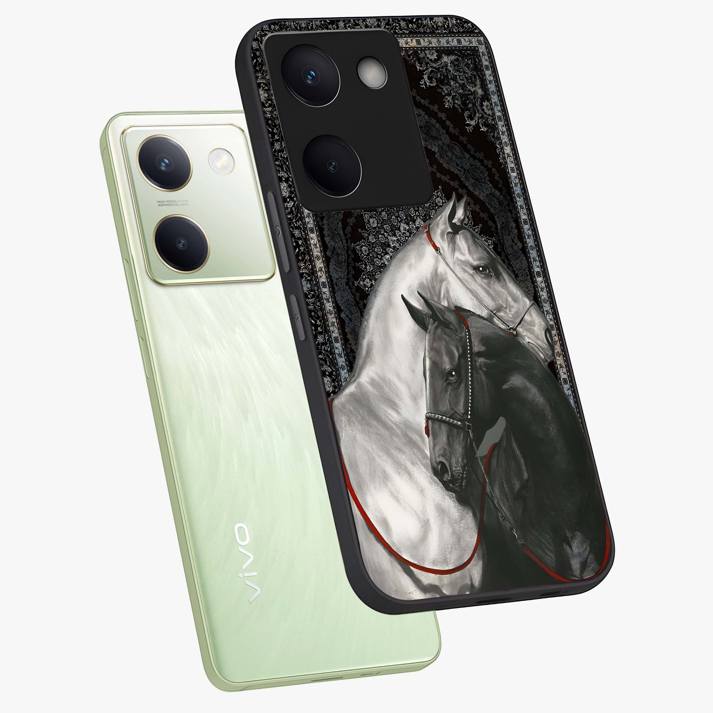 Majestic Ride Legacy Glass Case displayed in angled mockup highlighting sleek vehicle design with bold racing aesthetic.