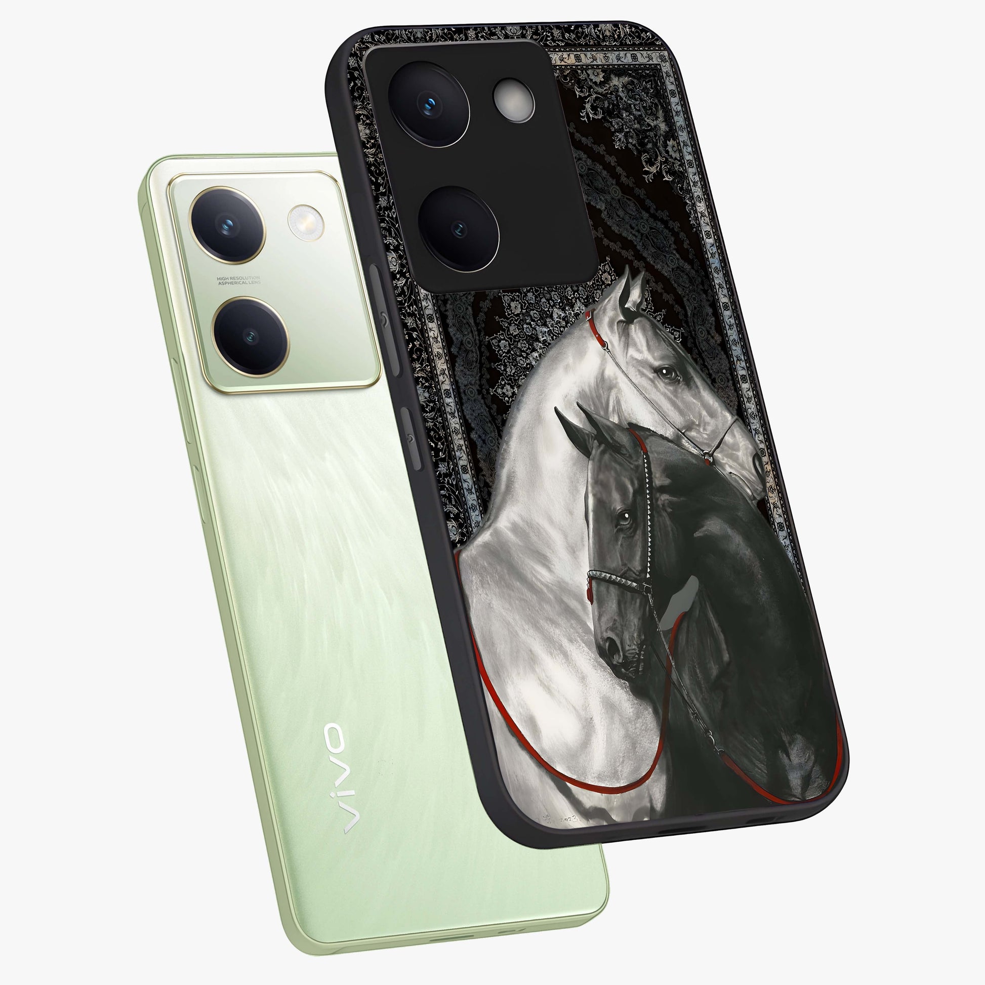 Majestic Ride Legacy Glass Case displayed in angled mockup highlighting sleek vehicle design with bold racing aesthetic.