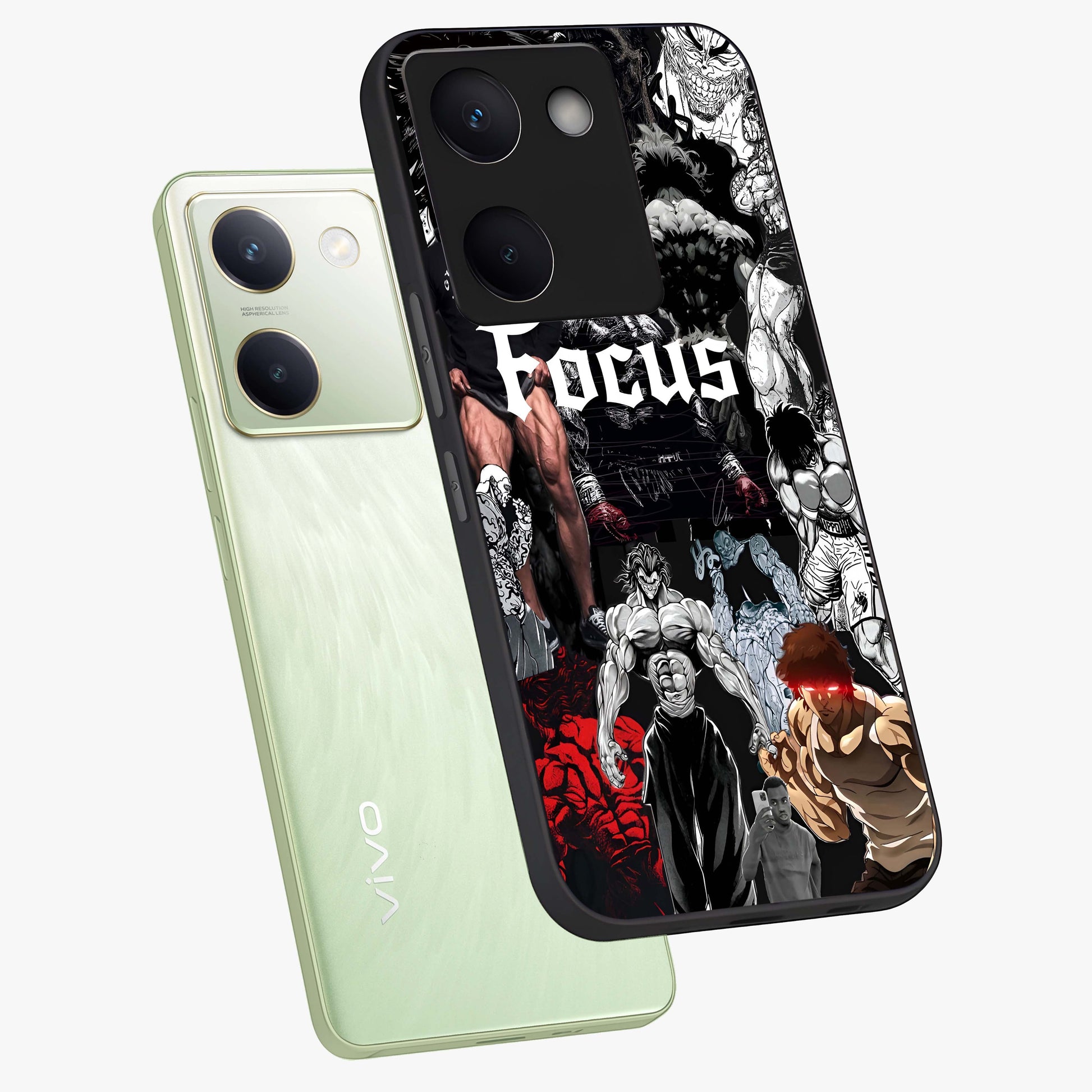 Relentless Power Focus Glass Case displayed in angled mockup highlighting bold statement design with modern aesthetic style.