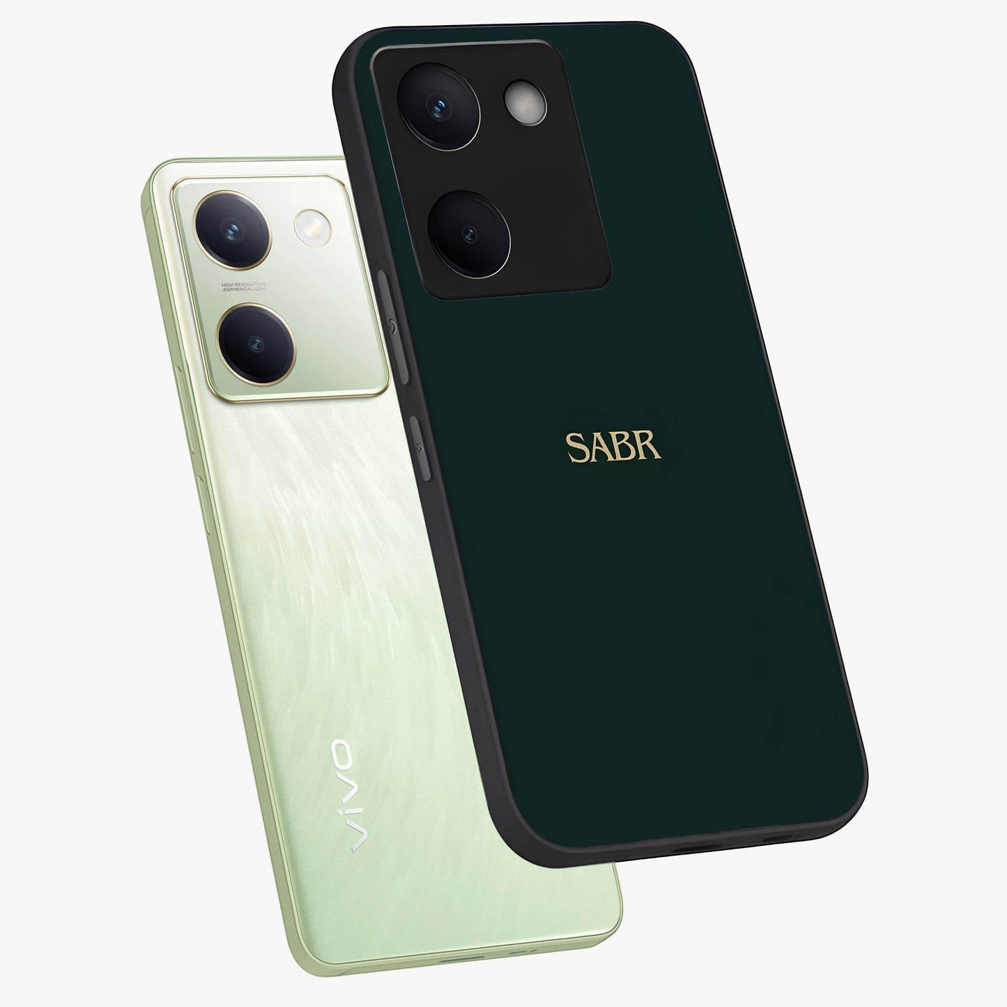 Sabr Minimal Patience Glass Case displayed in angled mockup highlighting simple inspirational design with clean aesthetic style.