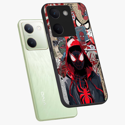 Spider Collage Street Glass Case displayed in angled mockup highlighting dynamic street style collage design with comic aesthetic.