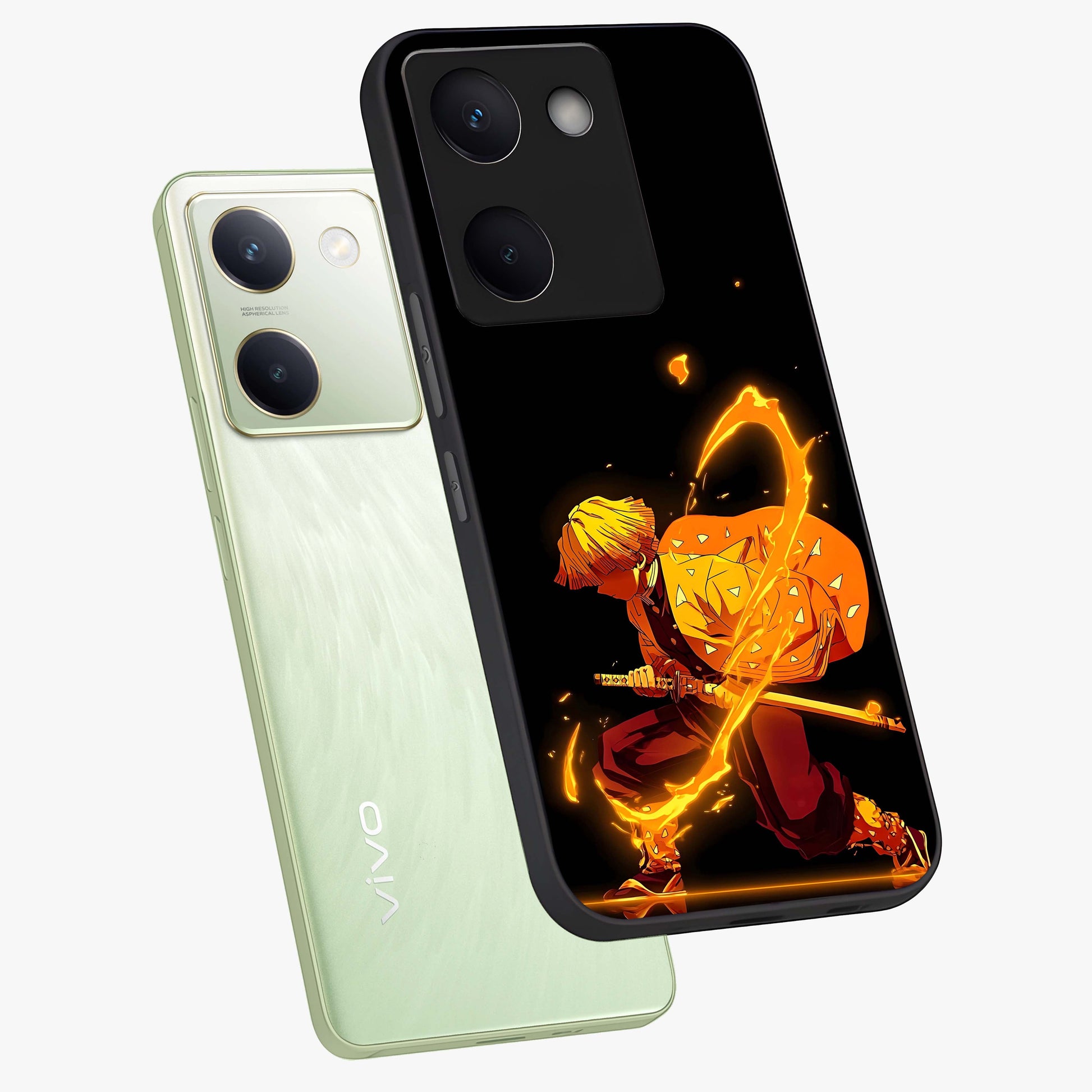 Thunder Flame Execution Glass Case displayed in angled mockup highlighting dramatic fire themed design with intense fantasy aesthetic.