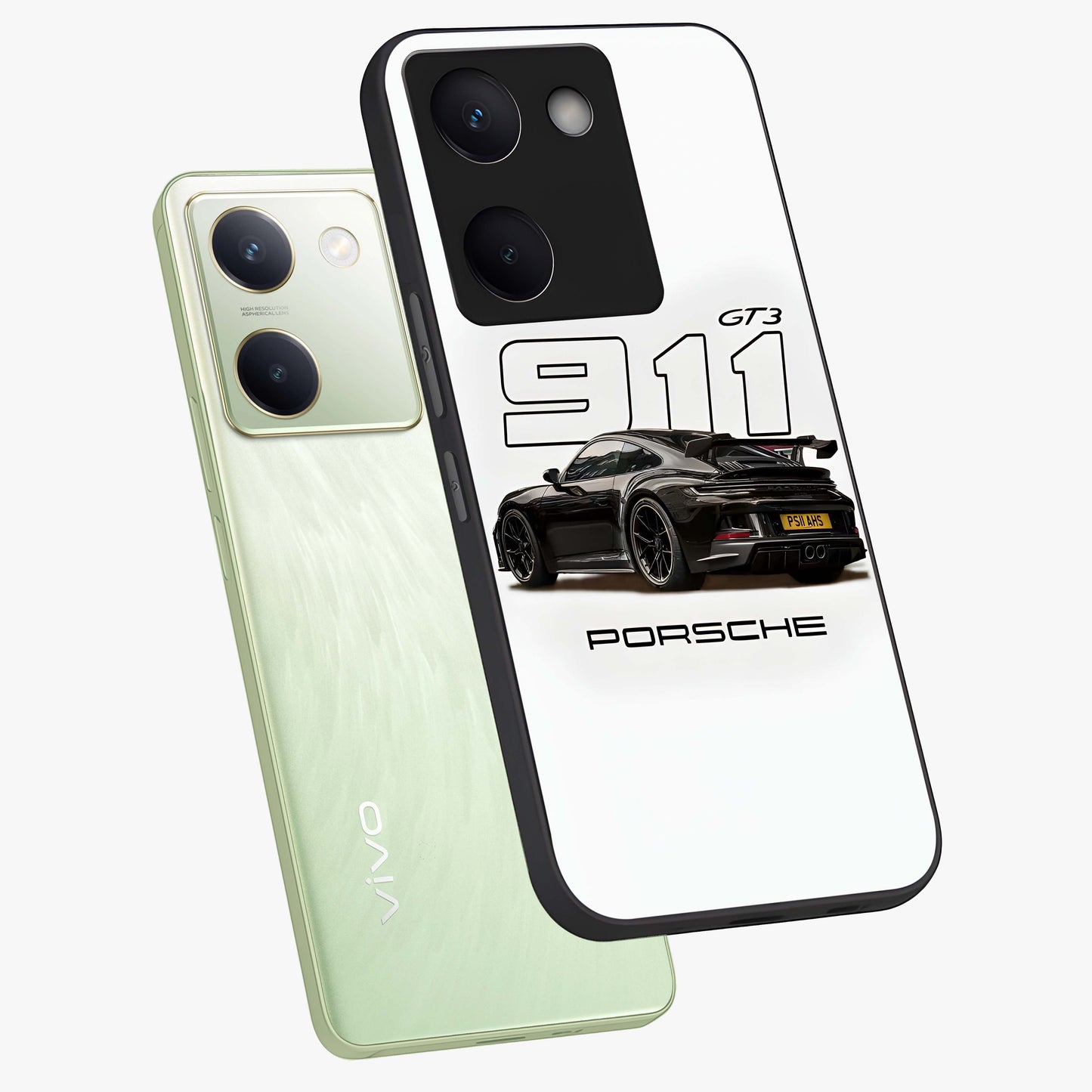 Turbo Legacy Icon Glass Case displayed in angled mockup highlighting dynamic automotive design with performance aesthetic.
