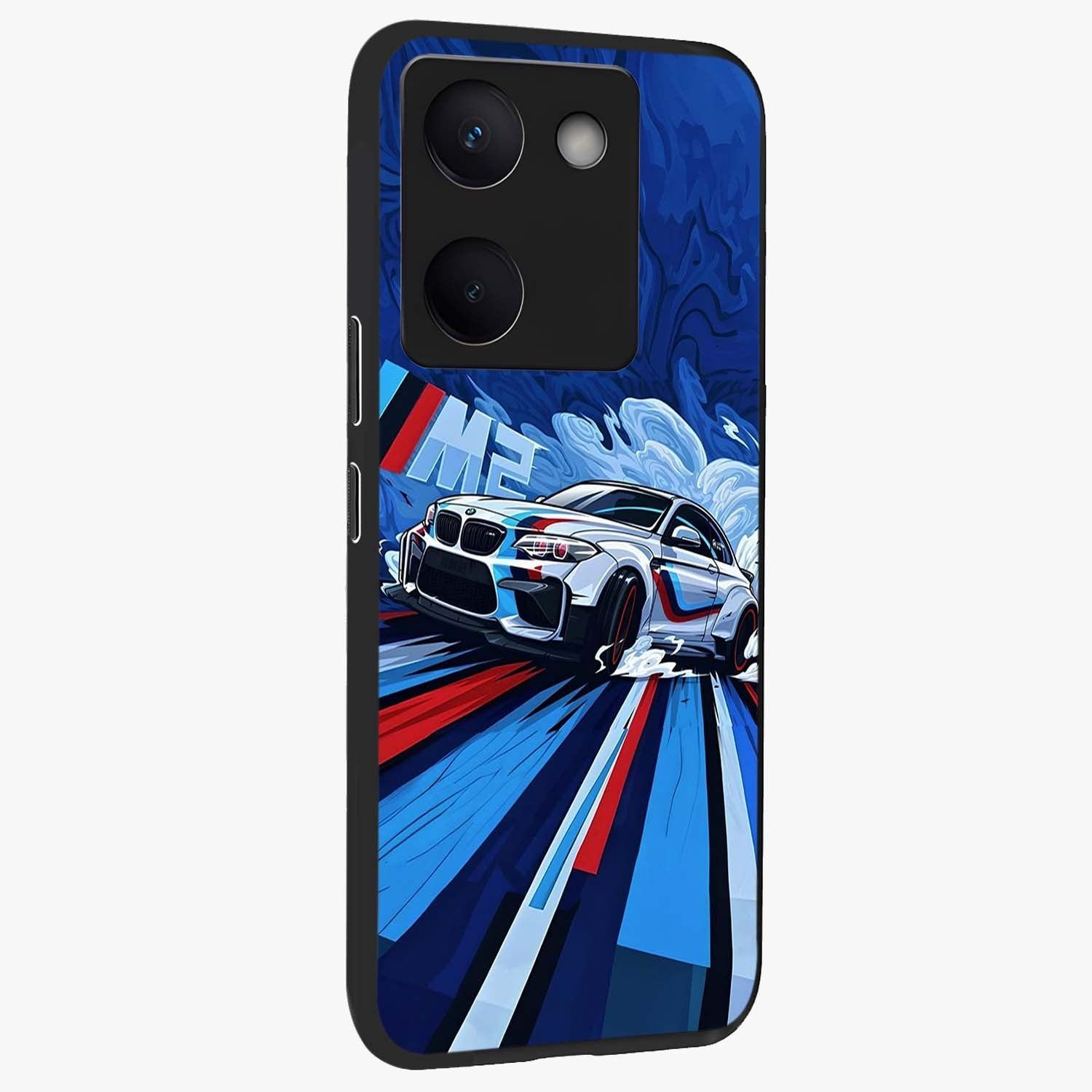 Drift Power Rush Glass Case upright view showcasing high speed racing artwork with bold automotive theme.