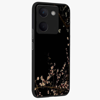 Petal Moon Light With Custom Name Glass Case upright view showcasing elegant floral moon artwork with personalized aesthetic.