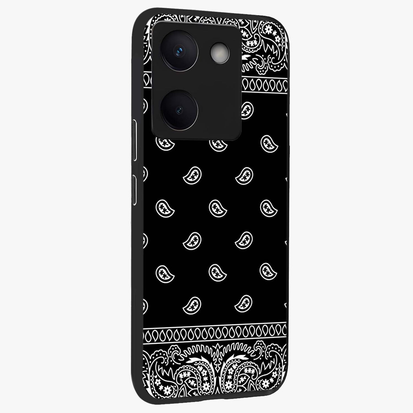 Retro Rebel Threads Glass Case upright view showcasing stylish vintage artwork with bold retro theme.
