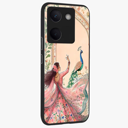 Royal Grace Muse Glass Case upright view showcasing stylish artistic artwork with sophisticated royal theme.