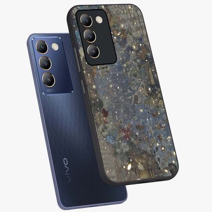 Aesthetic Astrolophia Glass Case displayed in angled mockup highlighting artistic aesthetic elements and smooth glass surface.