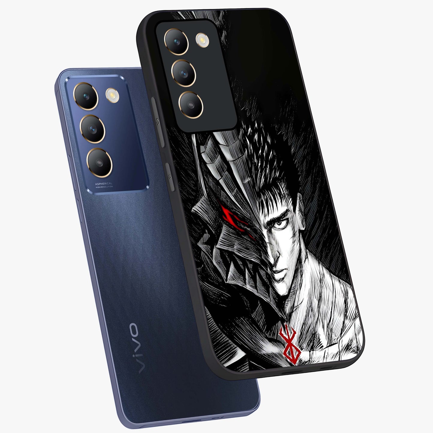 Berserker Blood Oath Glass Case displayed in angled mockup highlighting dark fantasy graphic design and powerful theme.
