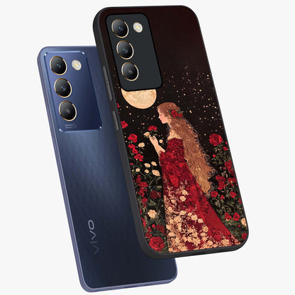 Crimson Dreams Glass Case displayed in angled mockup highlighting soft crimson aesthetic design with artistic theme.