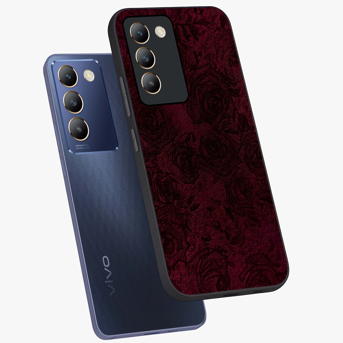 Crimson Fade Flow Glass Case displayed in angled mockup highlighting smooth gradient design with modern aesthetic style.