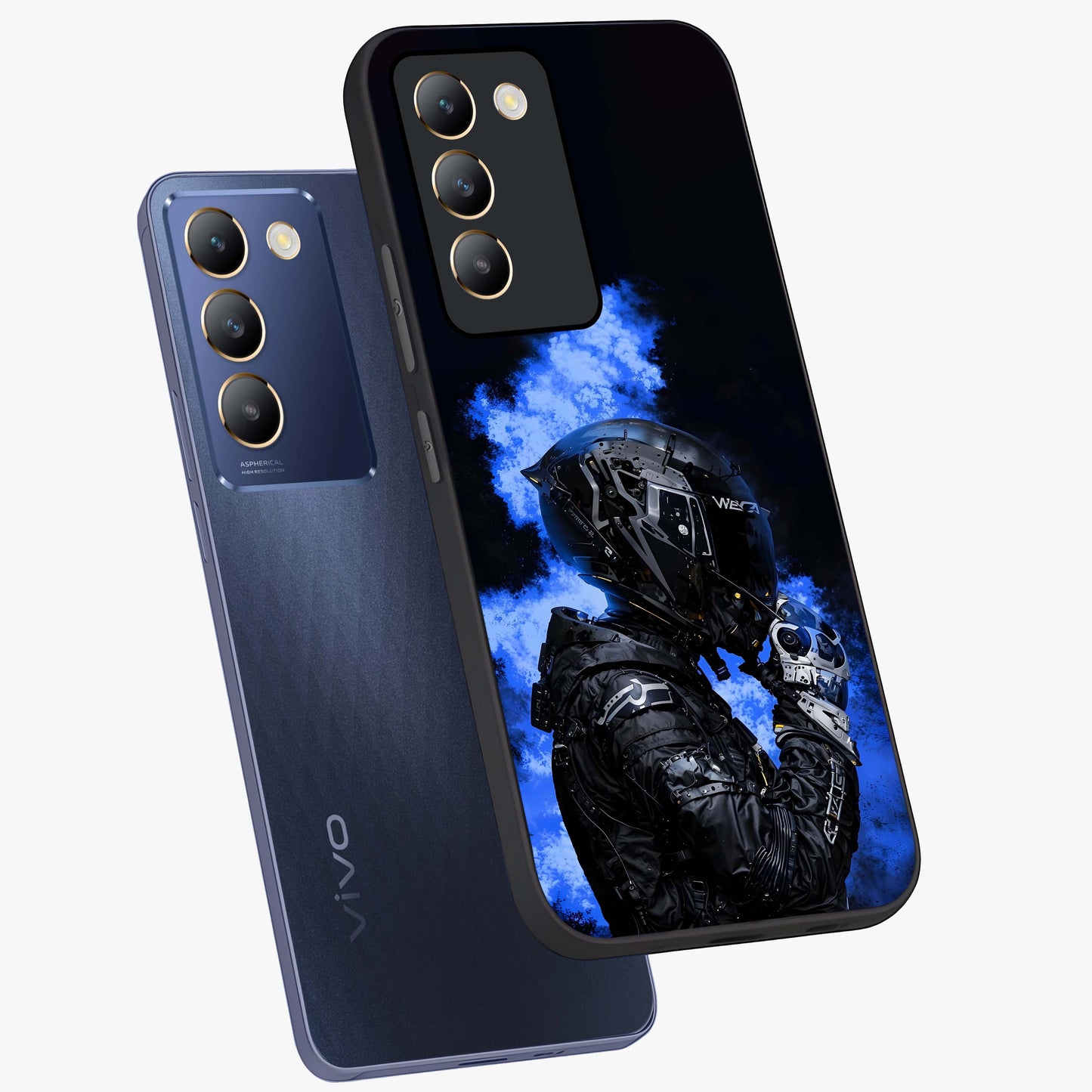 Cyber Sentinel Protocol Glass Case displayed in angled mockup highlighting digital cyber design with sci-fi aesthetic style.