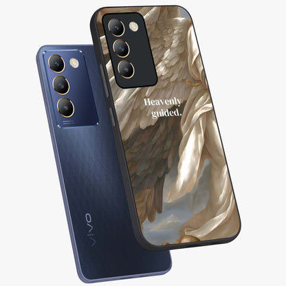 Divine Winged Grace Glass Case displayed in angled mockup highlighting graceful wing design with divine aesthetic style.