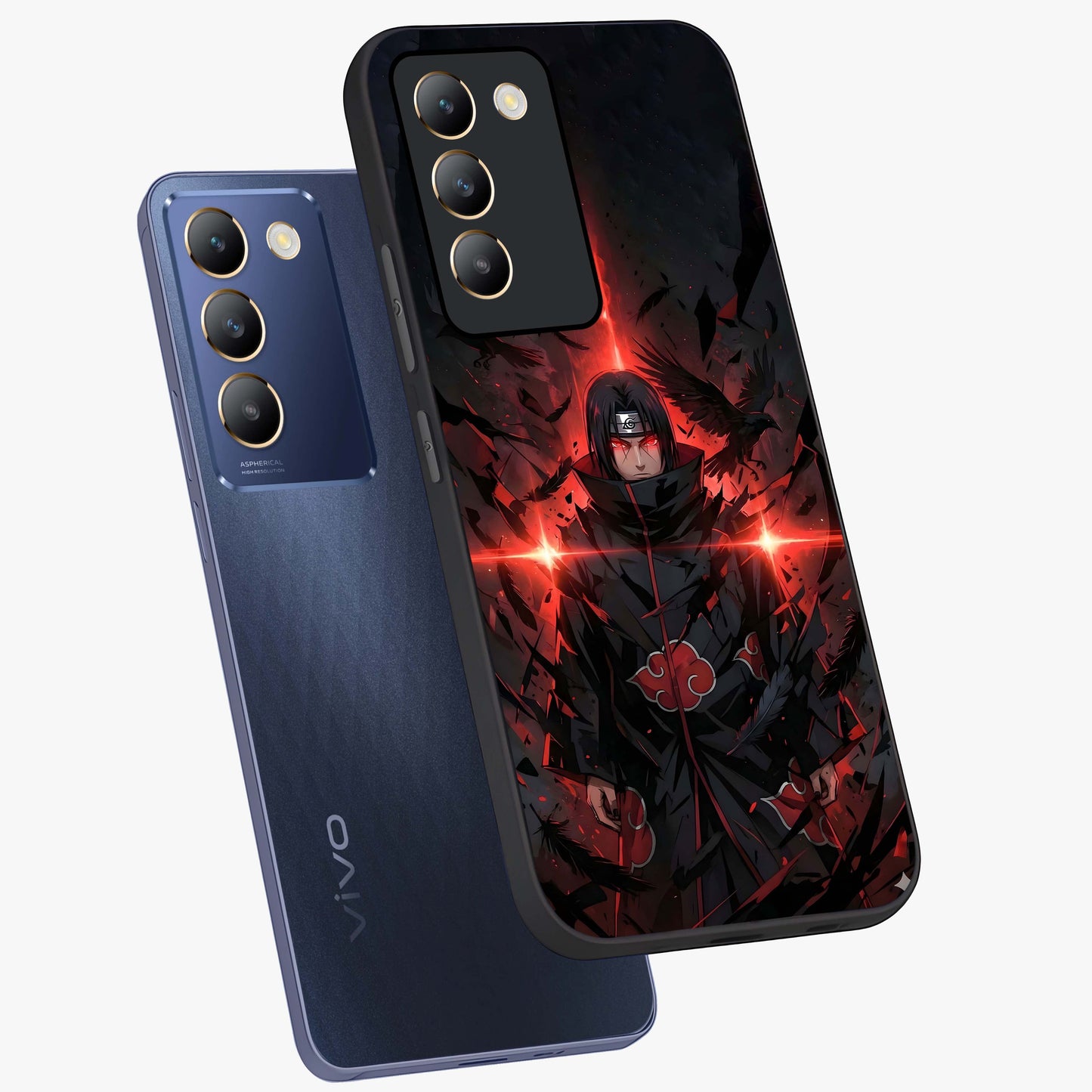 Focused Blade Discipline Glass Case displayed in angled mockup highlighting clean minimal text artwork with modern aesthetic style.