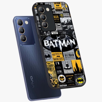 Knight Gotham Rise Glass Case displayed in angled mockup highlighting powerful knight silhouette design with dramatic aesthetic.
