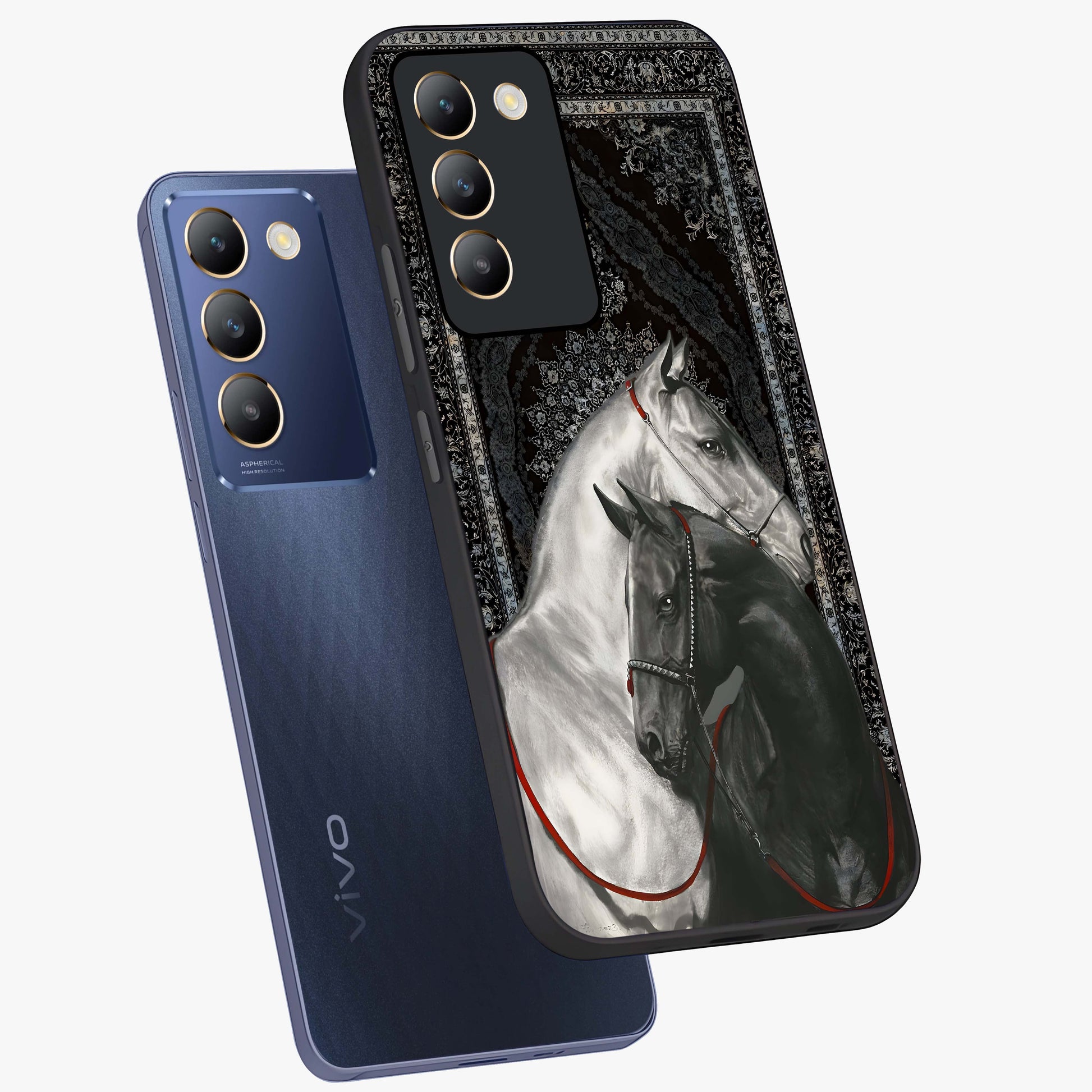 Majestic Ride Legacy Glass Case displayed in angled mockup highlighting sleek vehicle design with bold racing aesthetic.