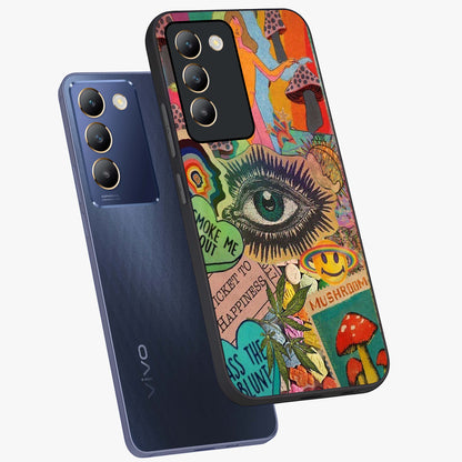 Mystic Eye Wonderland Glass Case displayed in angled mockup highlighting magical eye illustration with dreamy aesthetic.