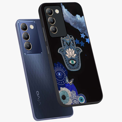 Mystic Hand Aura Glass Case displayed in angled mockup highlighting magical aura design with spiritual aesthetic style.