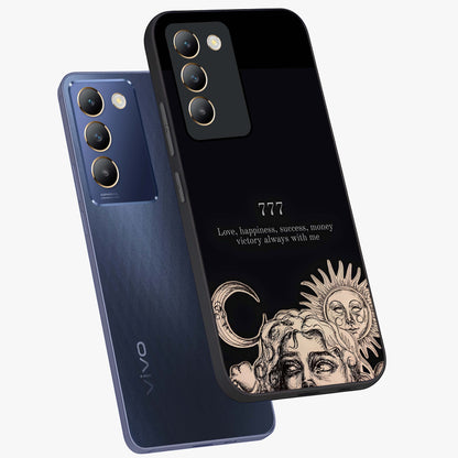 Mystic Victory Aura Glass Case displayed in angled mockup highlighting energetic aura design with bold mystical aesthetic.