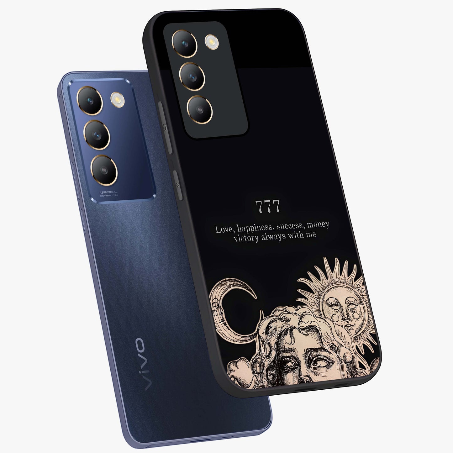 Mystic Victory Aura Glass Case displayed in angled mockup highlighting energetic aura design with bold mystical aesthetic.