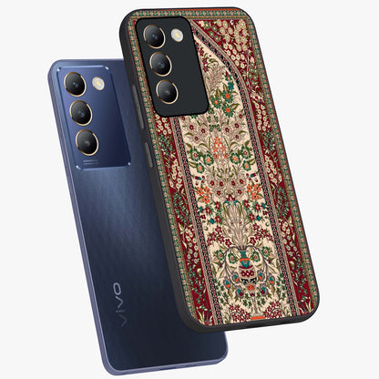 Persian Inspired Glass Case displayed in angled mockup highlighting intricate traditional design with elegant cultural aesthetic.