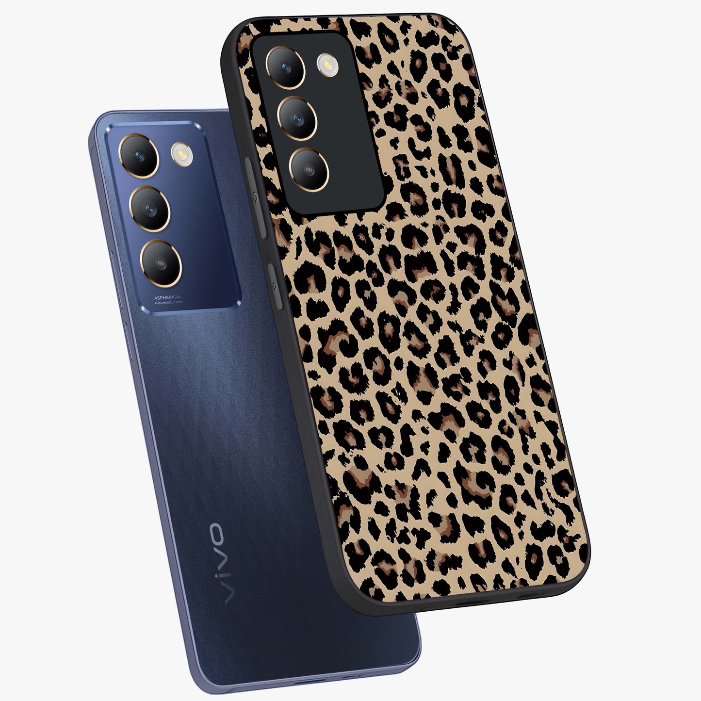 Savage Chic Pattern Glass Case displayed in angled mockup highlighting bold fashion inspired design with chic aesthetic.