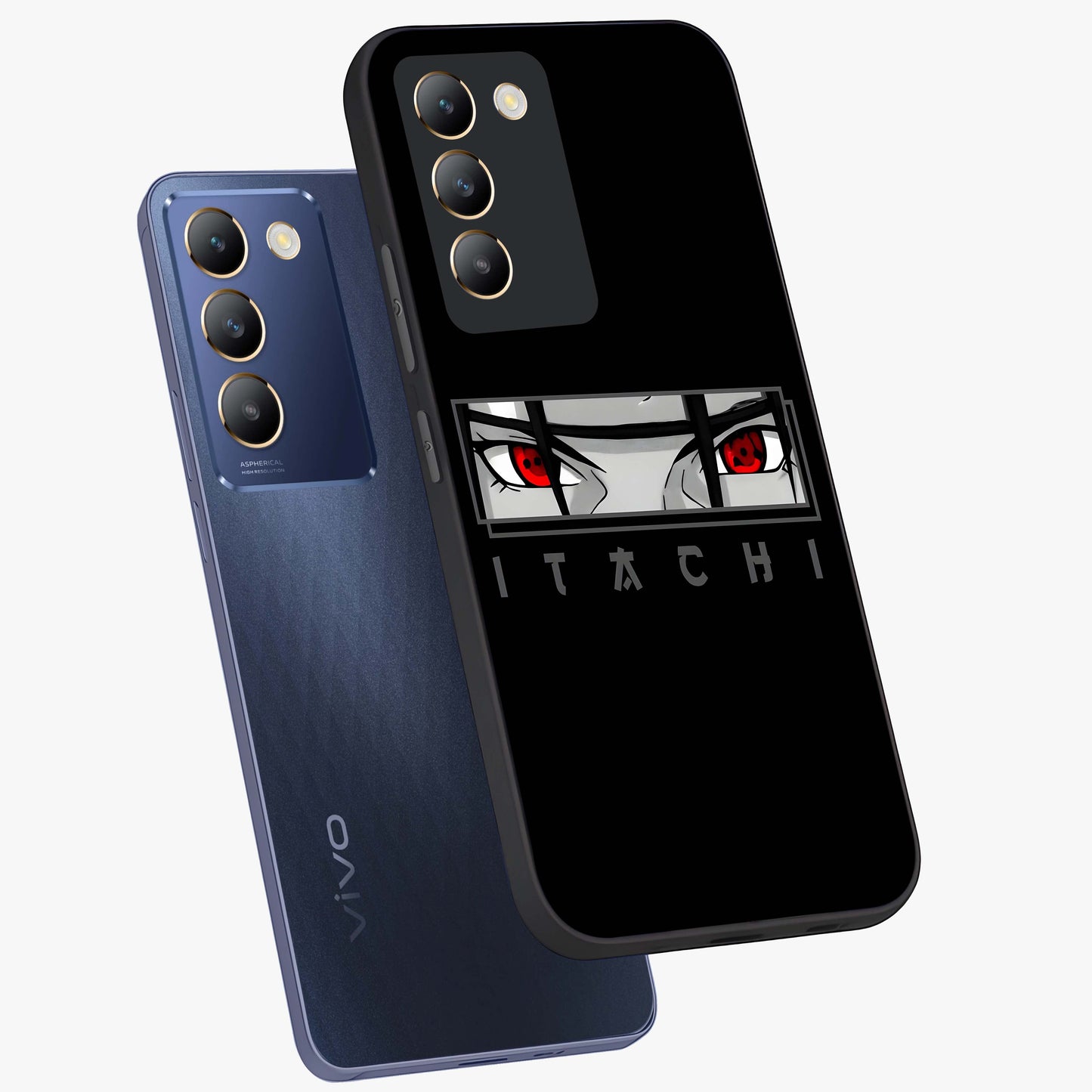 Scarlet Gaze Dominance Glass Case displayed in angled mockup highlighting intense visual design with bold scarlet aesthetic.