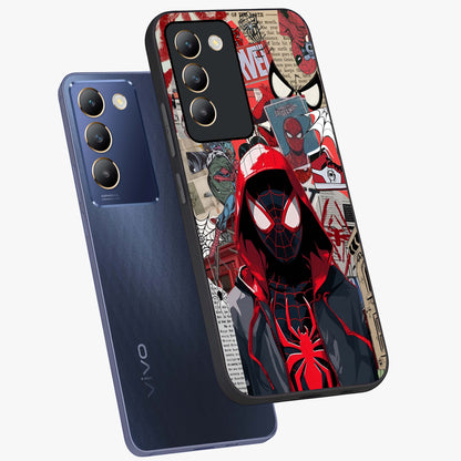 Spider Collage Street Glass Case displayed in angled mockup highlighting dynamic street style collage design with comic aesthetic.