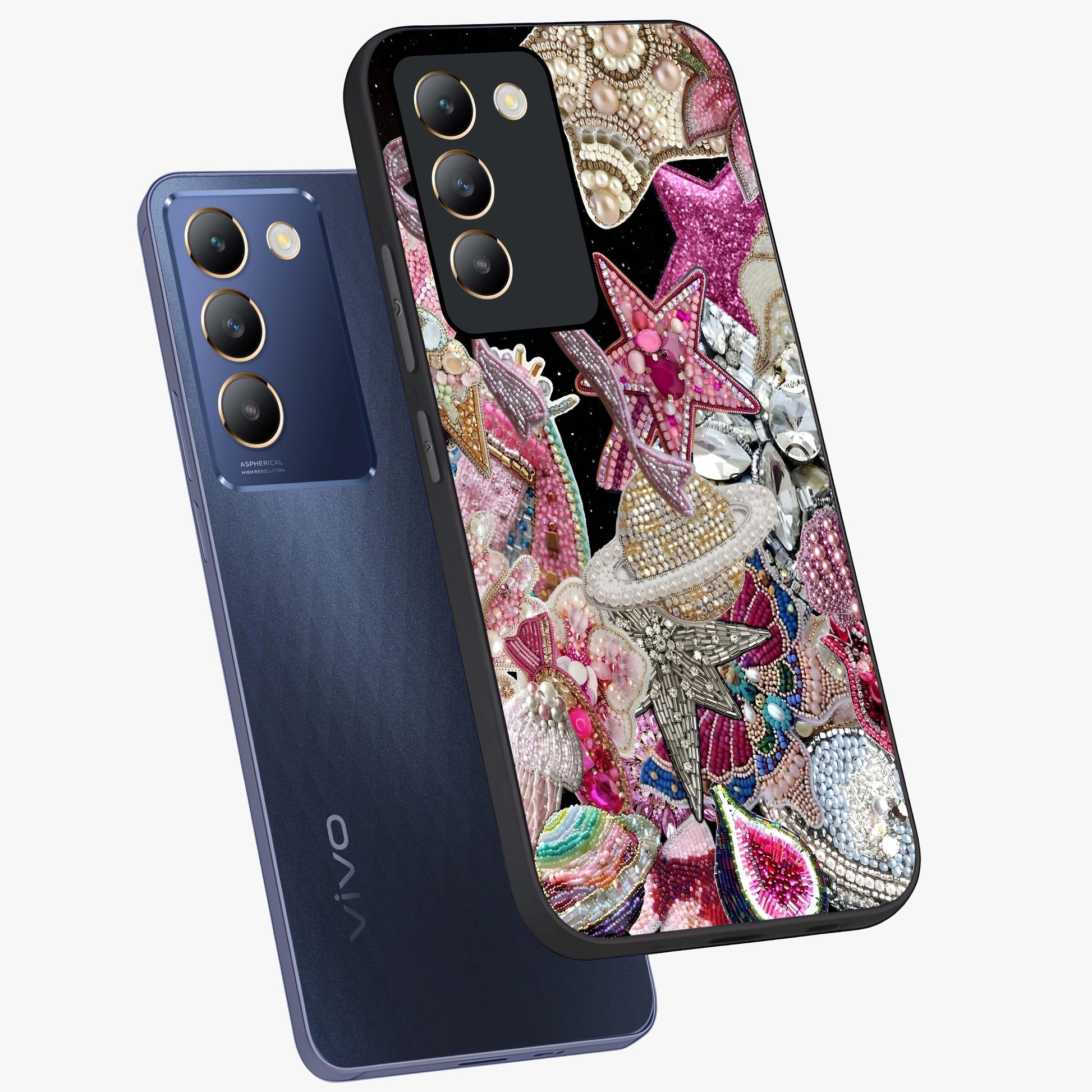 Starlit Jewel Dream Glass Case displayed in angled mockup highlighting glowing celestial jewel design with dreamy aesthetic.