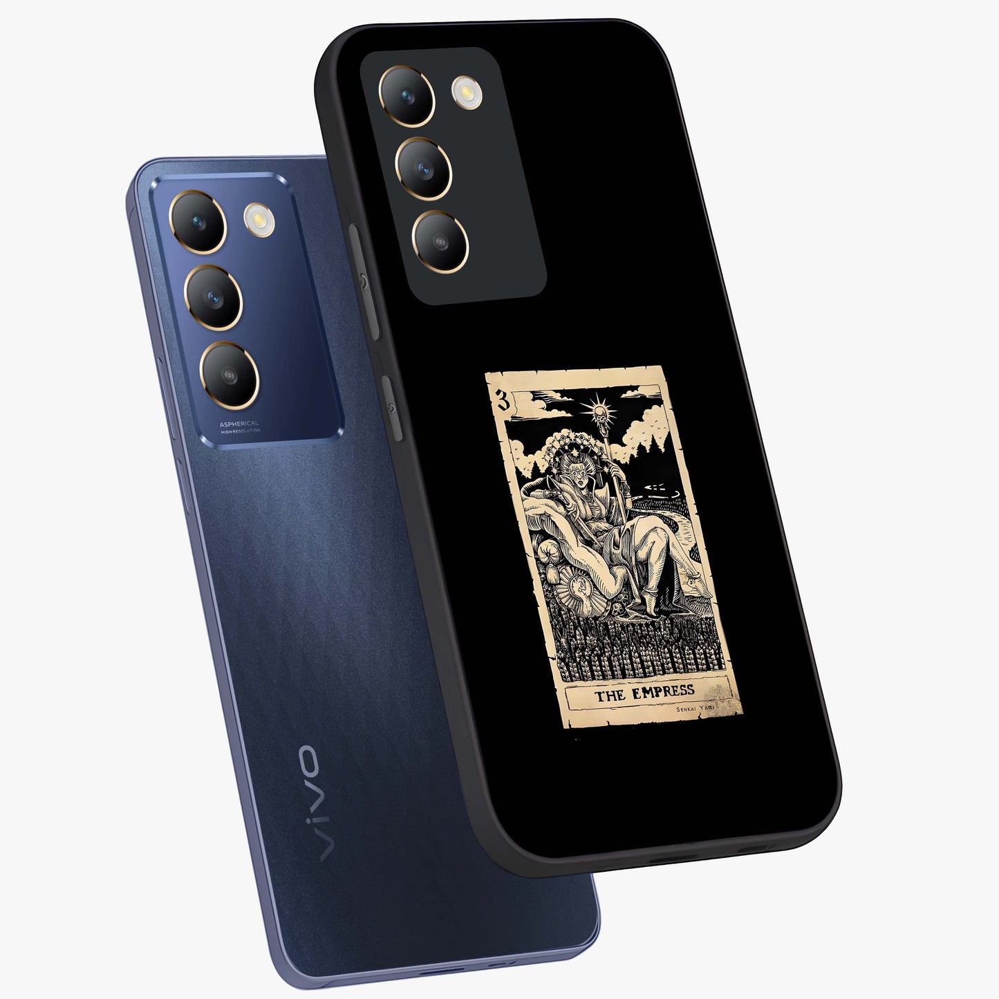 The Empress Glass Case displayed in angled mockup highlighting elegant royal design with majestic aesthetic style.