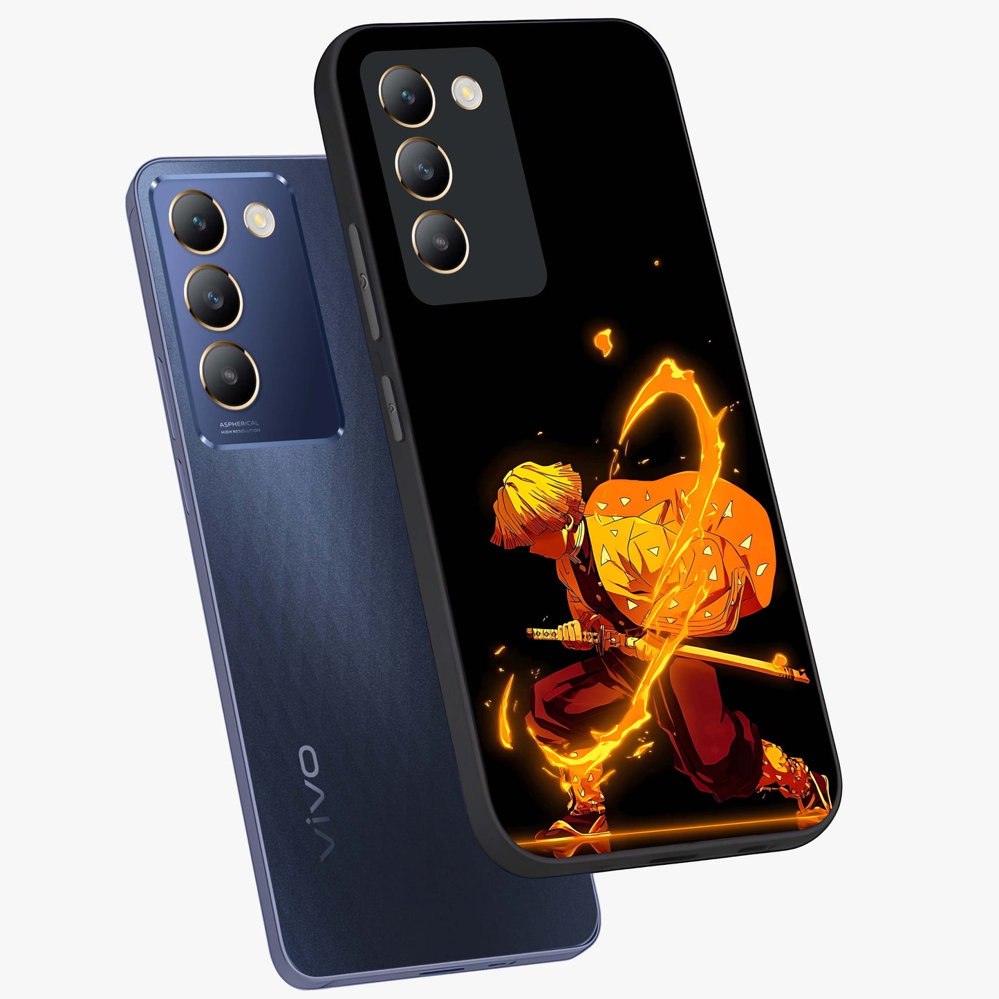 Thunder Flame Execution Glass Case displayed in angled mockup highlighting dramatic fire themed design with intense fantasy aesthetic.