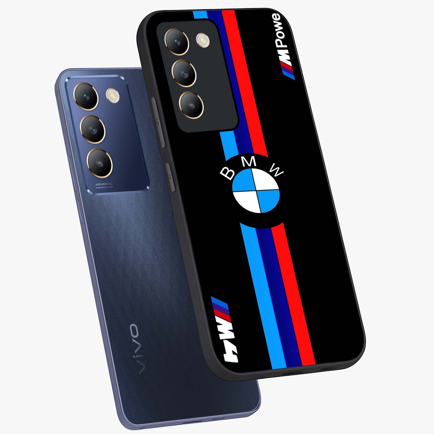 Turbo BMW Beast Glass Case displayed in angled mockup highlighting sleek racing car design with bold automotive aesthetic.