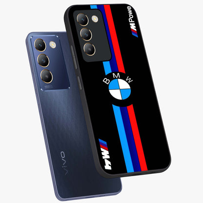 Turbo BMW Beast Glass Case displayed in angled mockup highlighting sleek racing car design with bold automotive aesthetic.
