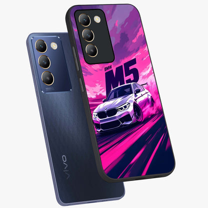 Velocity Drift Pulse Glass Case displayed in angled mockup highlighting dynamic drift design with sporty automotive aesthetic.