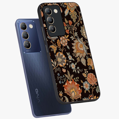 Vintage Floral Dream Glass Case displayed in angled mockup highlighting elegant vintage flower design with soft aesthetic style.