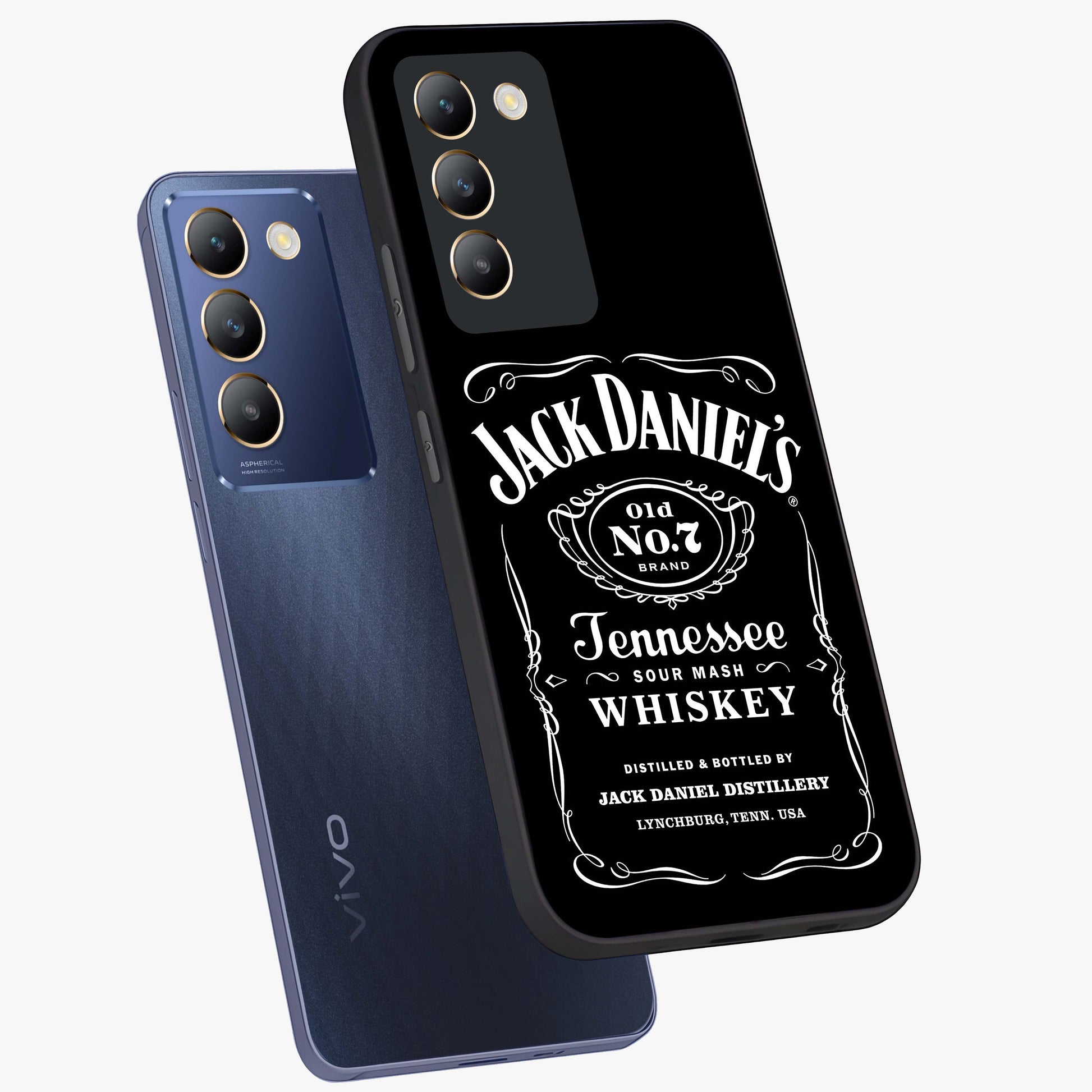 Vintage Whiskey Heritage Glass Case displayed in angled mockup highlighting retro beverage themed design with heritage aesthetic.