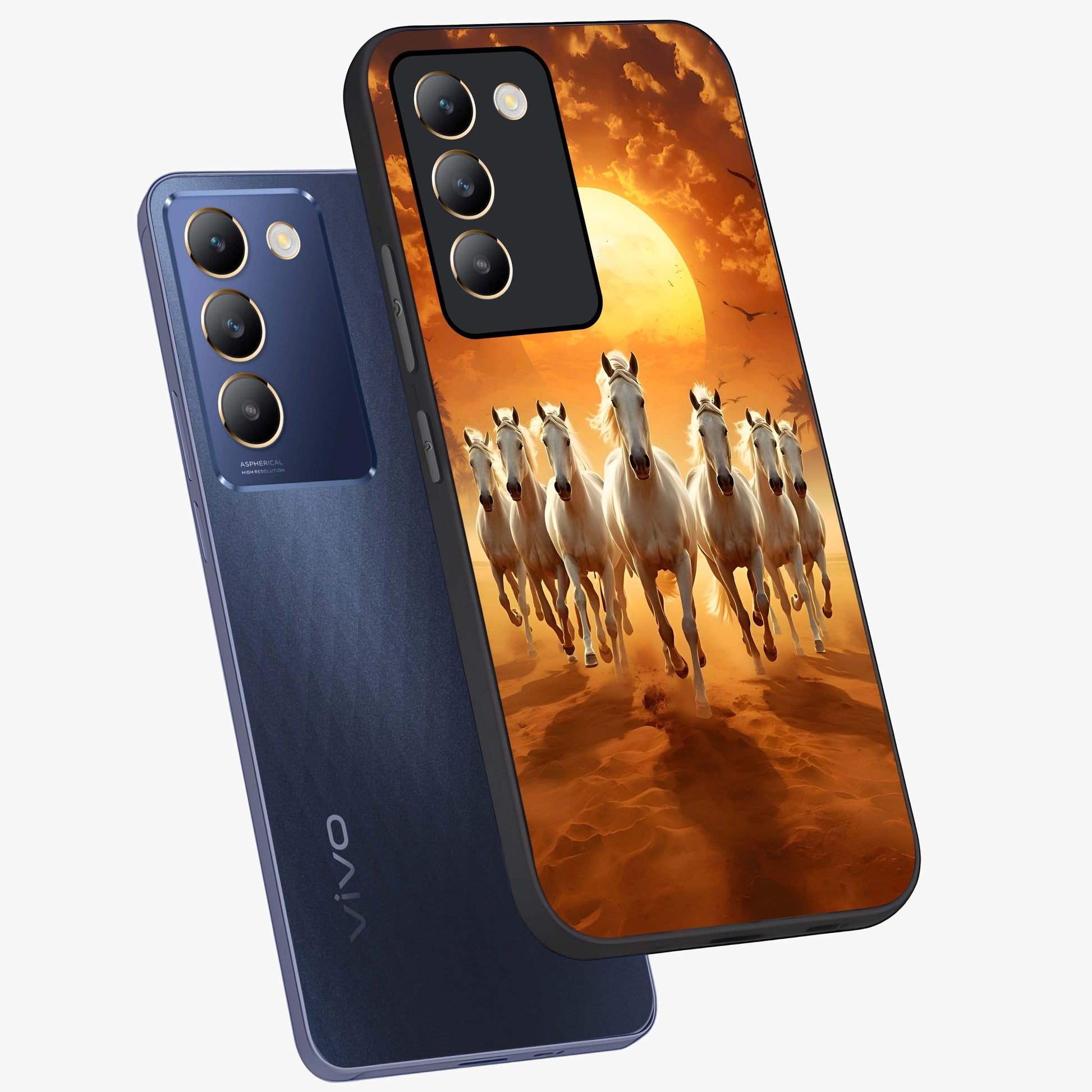 Wild Sunset Majesty Glass Case displayed in angled mockup highlighting vibrant sunset sky design with scenic aesthetic.