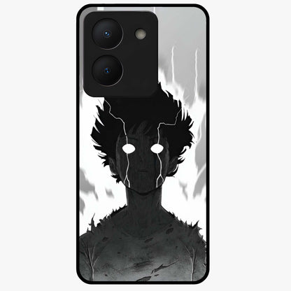 Awakened Inner Rage Glass Case showing flat back view with intense artistic artwork and glossy glass finish.
