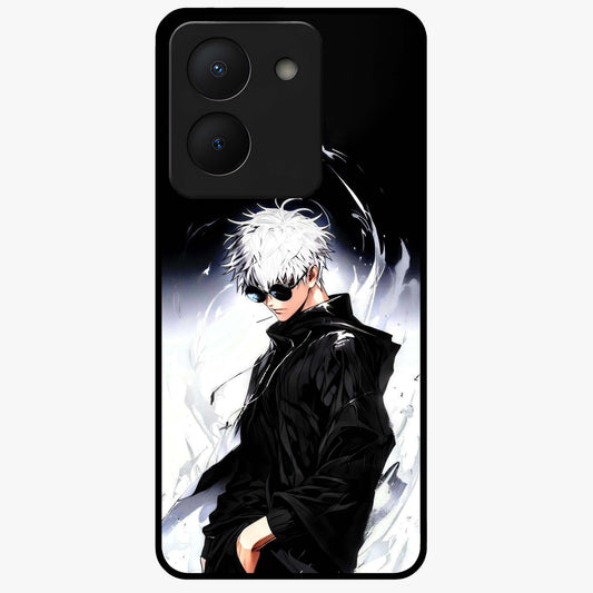 Limitless Shadow King Glass Case showing flat back view with powerful shadow warrior artwork and glossy glass finish.