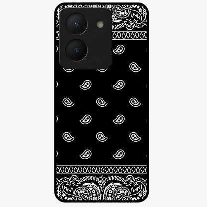 Retro Rebel Threads Glass Case showing flat back view with vintage street style artwork and glossy glass finish.