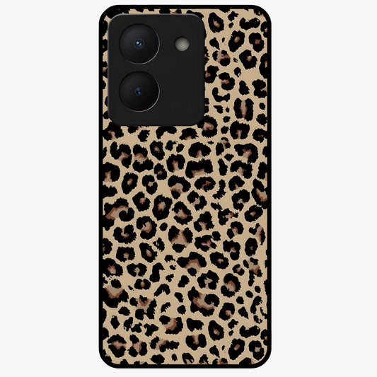 Savage Chic Pattern Glass Case showing flat back view with stylish patterned artwork and glossy glass finish.
