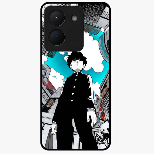 Silent Psychic Awakening Glass Case showing flat back view with mystical psychic themed artwork and glossy glass finish.