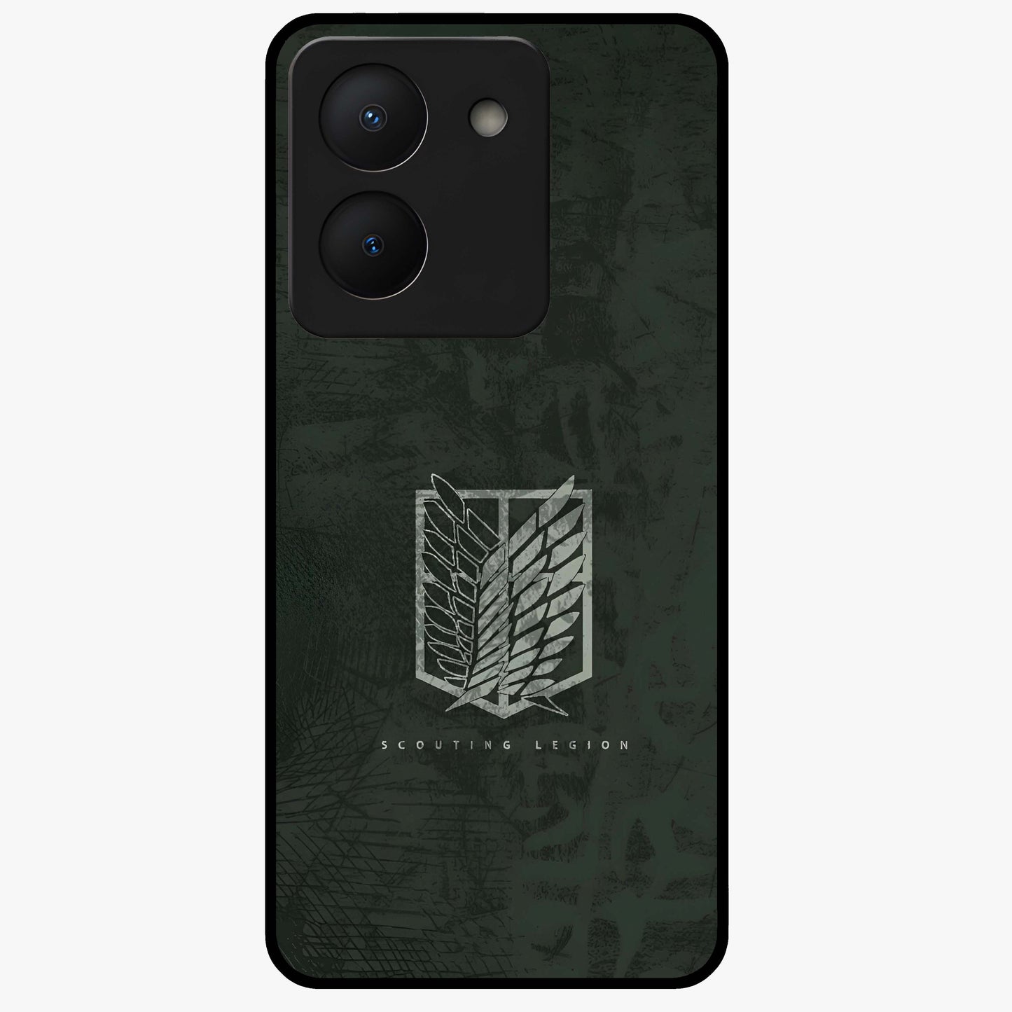 Wings Of Freedom Glass Case showing flat back view with symbolic wings artwork and glossy glass finish.