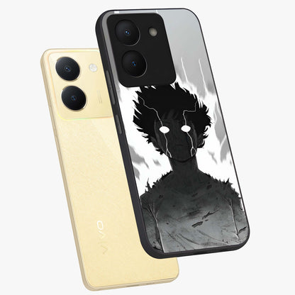 Awakened Inner Rage Glass Case displayed in angled mockup highlighting powerful graphic design and bold artistic theme.