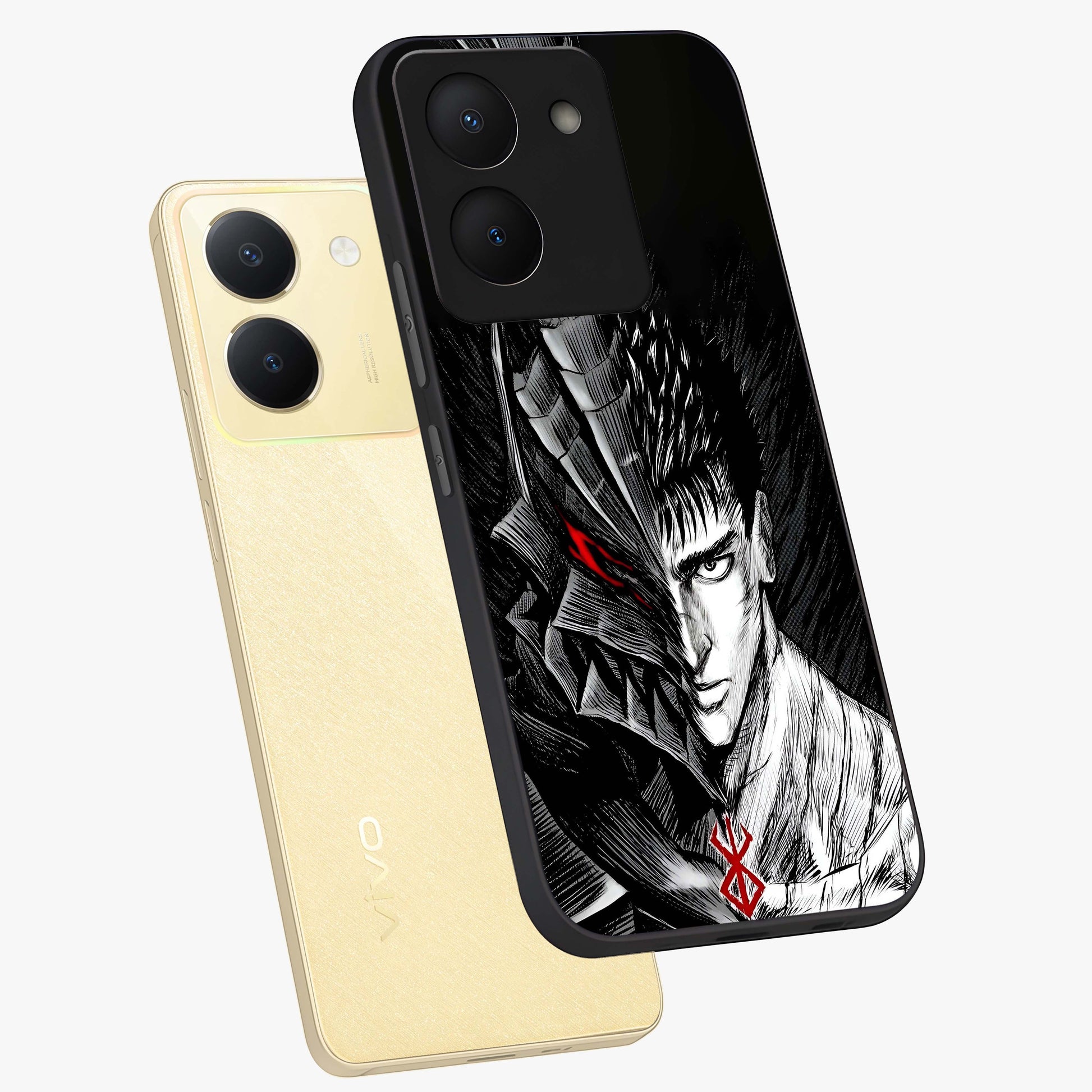 Berserker Blood Oath Glass Case displayed in angled mockup highlighting dark fantasy graphic design and powerful theme.