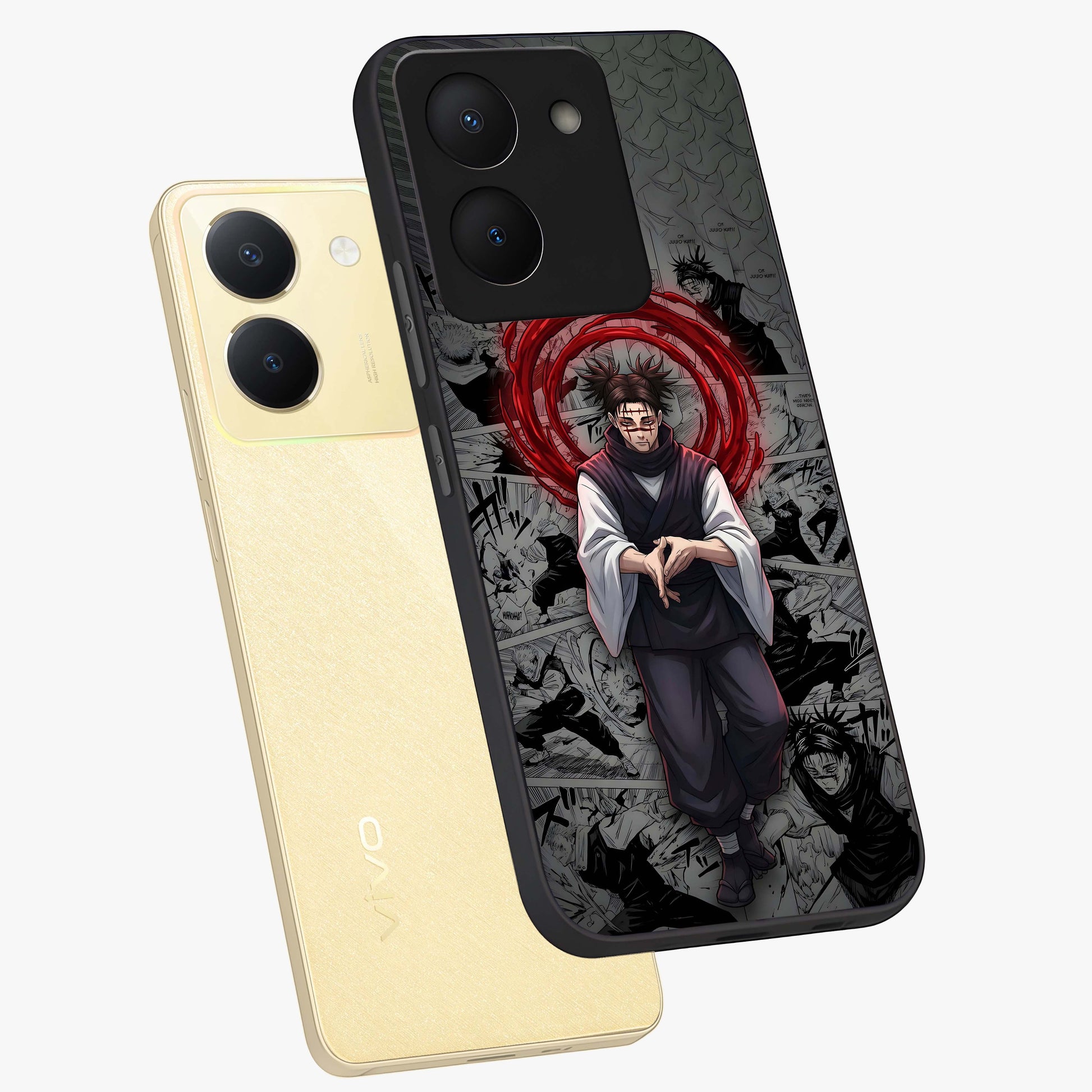 Cursed Ritual Ascension Glass Case displayed in angled mockup highlighting mystical ritual illustration with supernatural aesthetic.