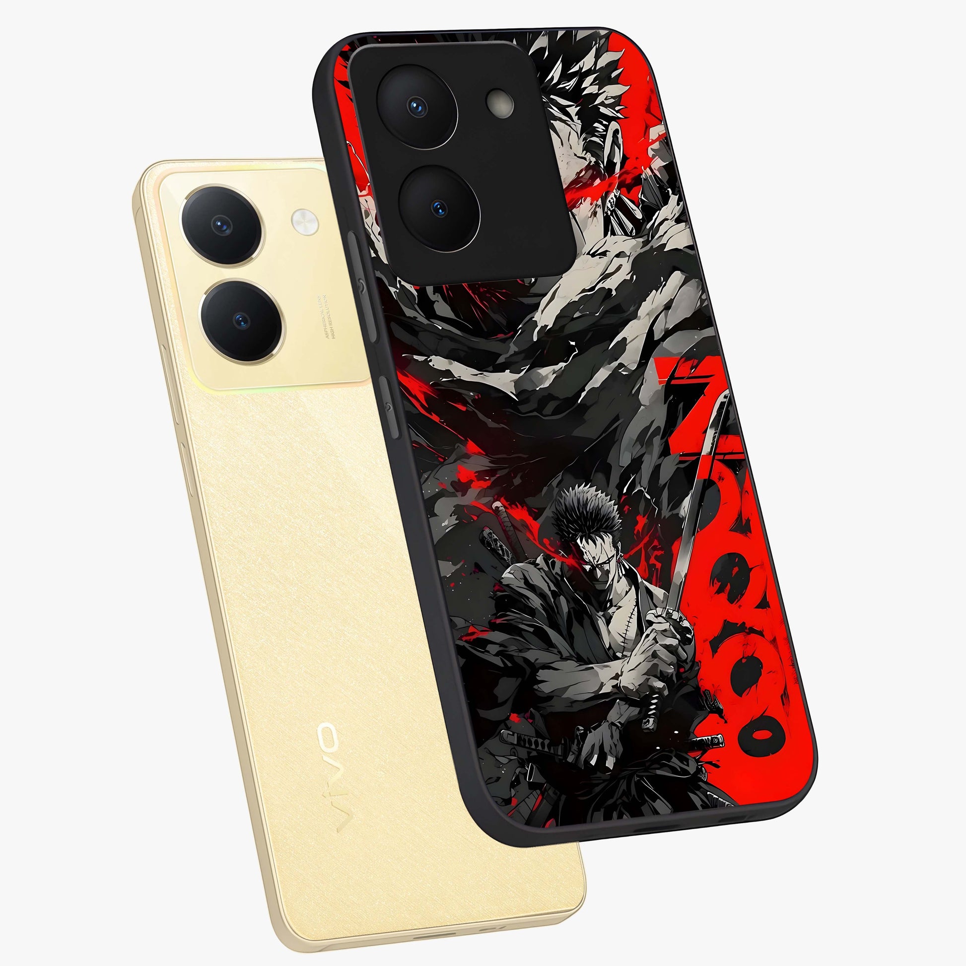 Demon Sword Resolve Glass Case displayed in angled mockup highlighting powerful demon sword illustration with dark fantasy aesthetic.