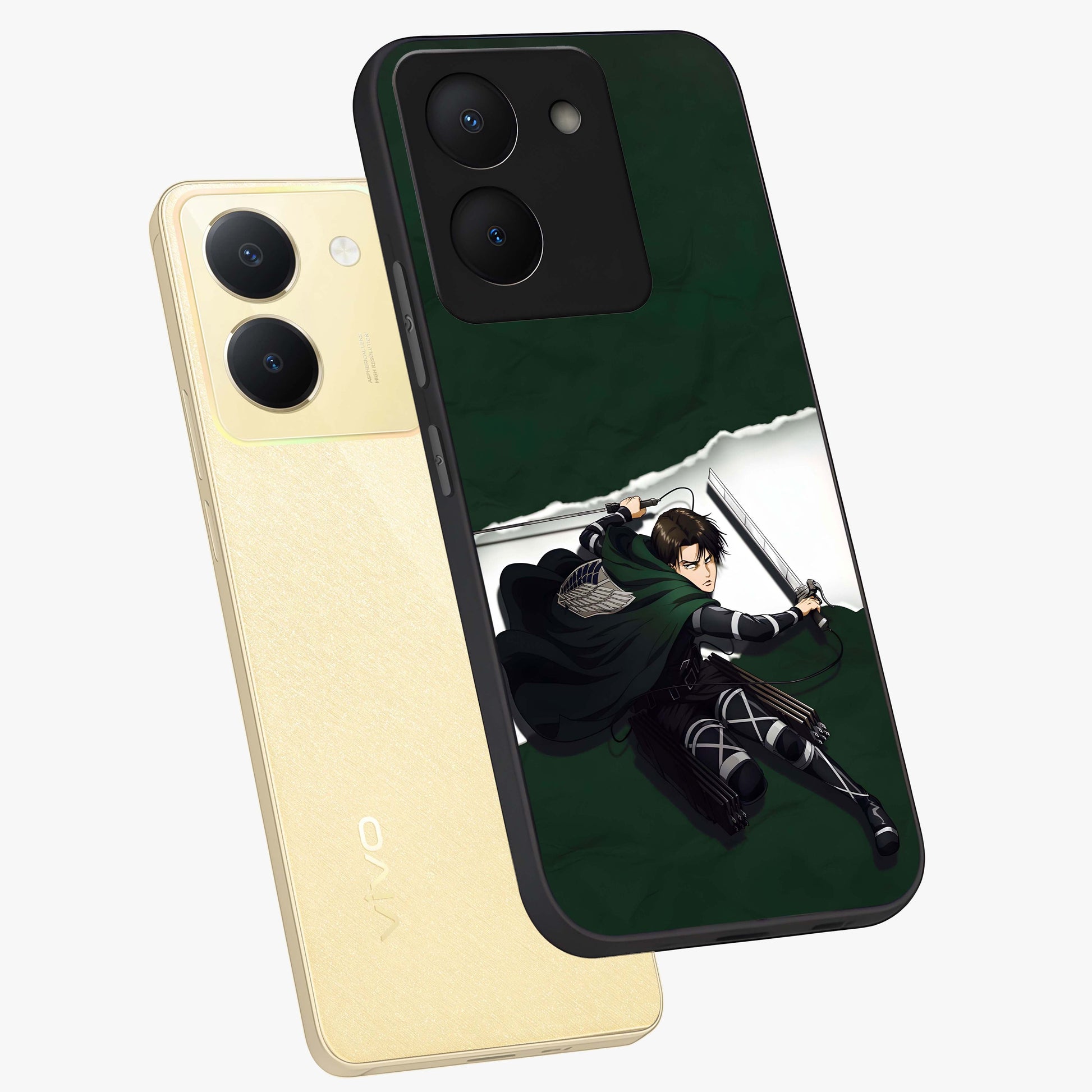 Emerald War Vanguard Glass Case displayed in angled mockup highlighting intense battle inspired design with emerald tone aesthetic.